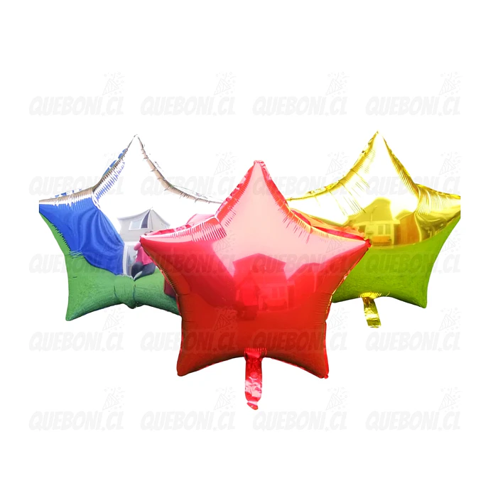 12 Globos Estrellas Metálicos Brillantes 55 cm 4