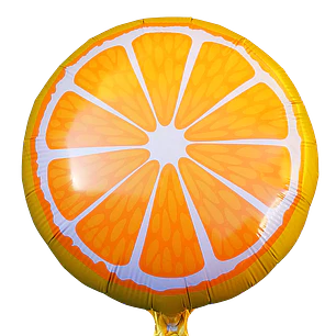 12 Globos Frutales Metálicos 45 cm