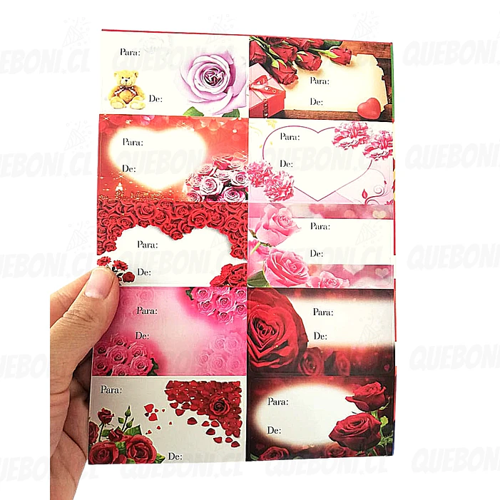 Set 100 Tarjetas Adhesivas Amor 3