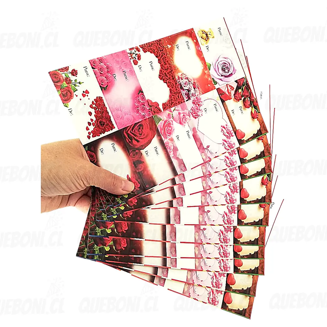 Set 100 Tarjetas Adhesivas Amor 1