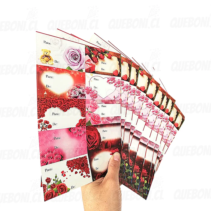 Set 100 Tarjetas Adhesivas Amor 5