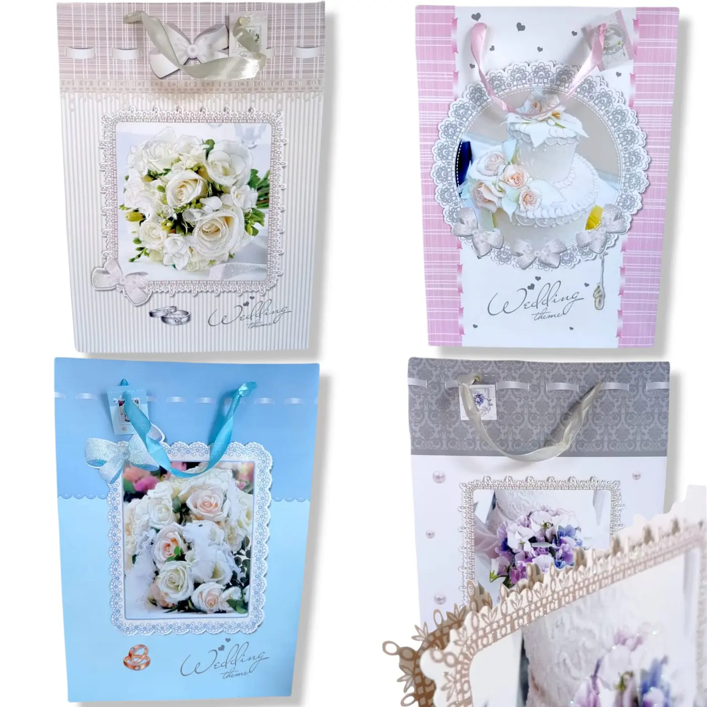 Bolsas de regalo Boda Matrimonio Aniversario Premium grandes 41 cm 1
