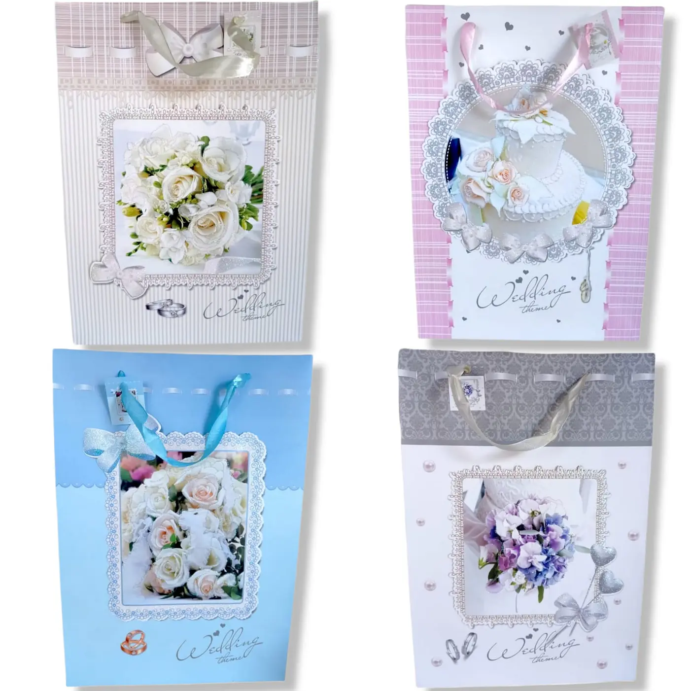 Bolsas de regalo Boda Matrimonio Aniversario Premium grandes 41 cm 2