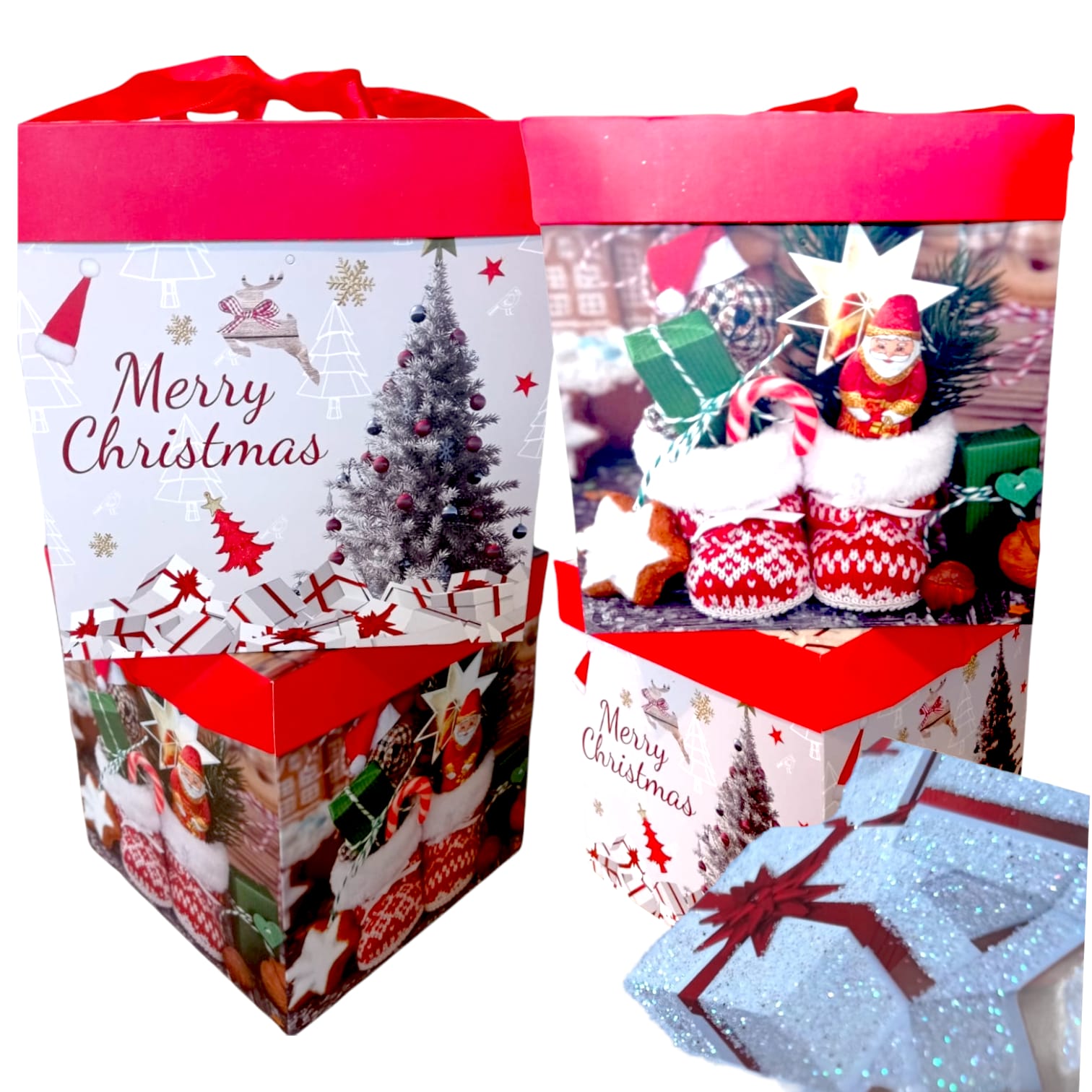 12 Cajas navidad regalos 22 cm