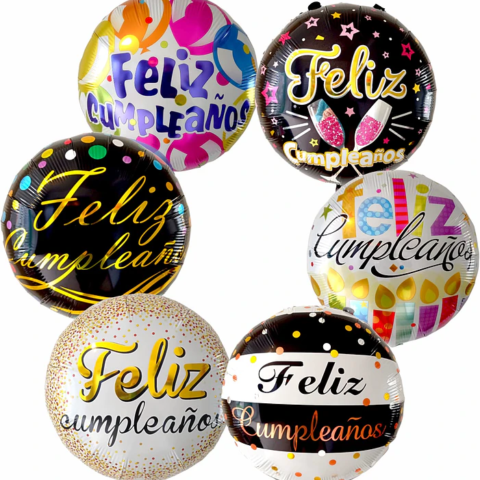  12 Globos Cumpleaños 6 Diseños 1