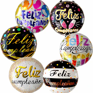  12 Globos Cumpleaños 6 Diseños