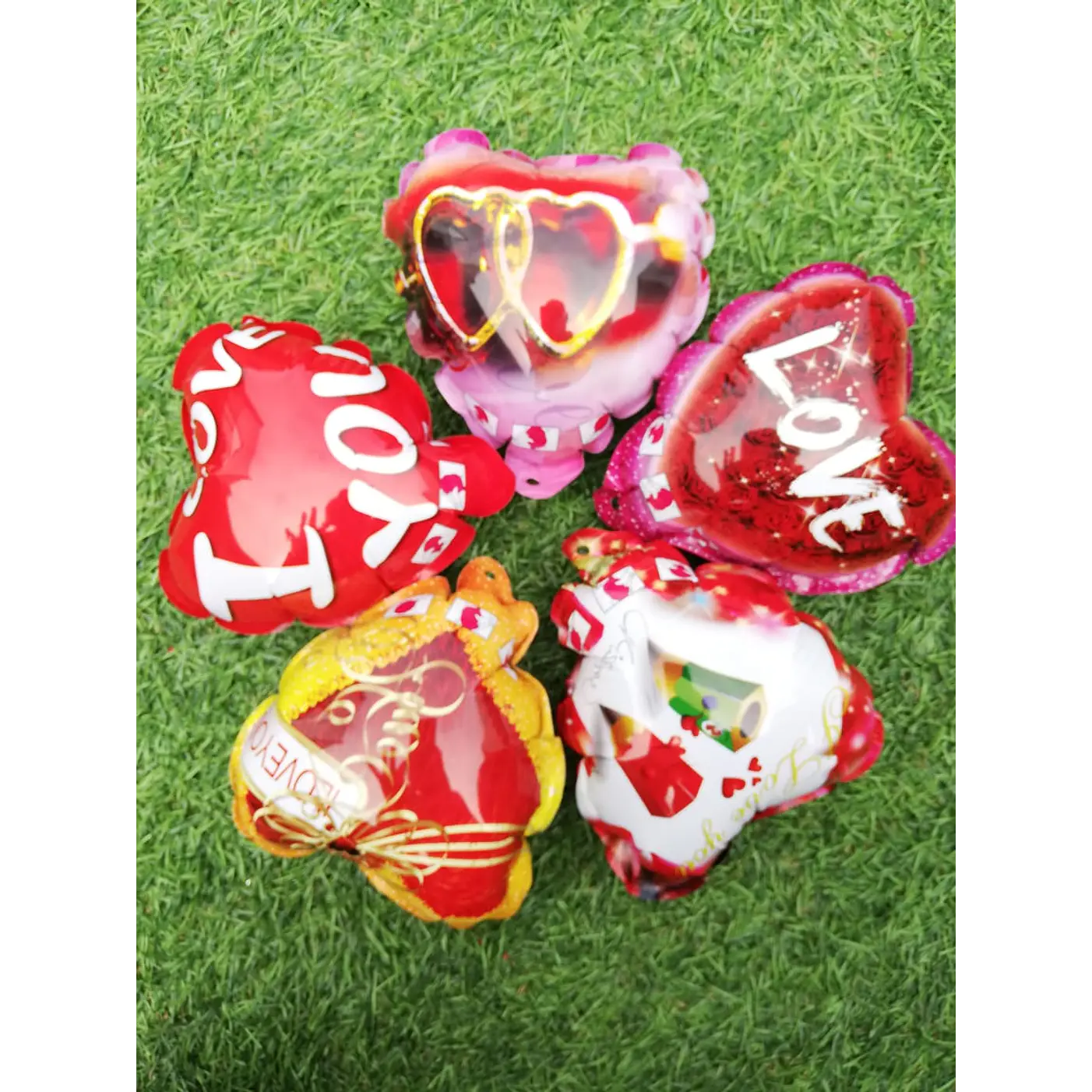 50 Globos amor auto-inflado 15 cm 1