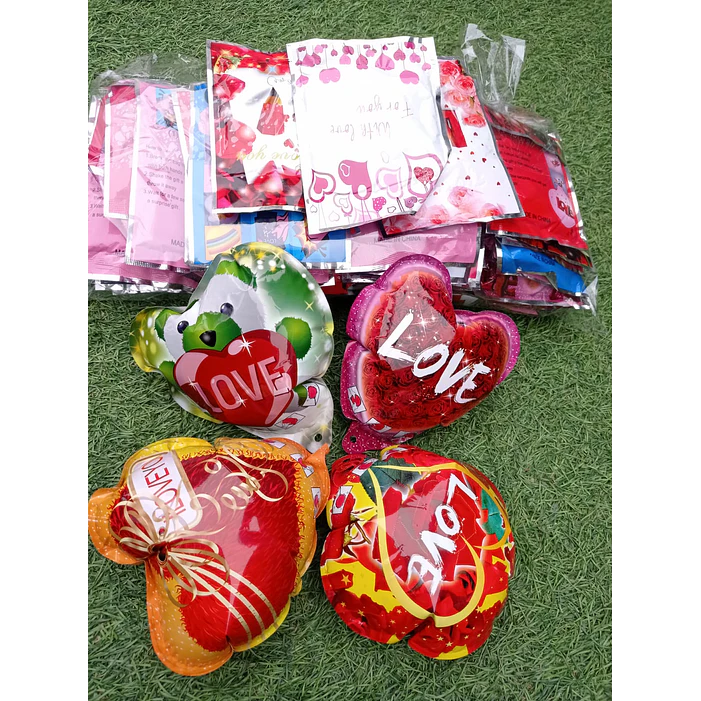 50 Globos amor auto-inflado 15 cm 2