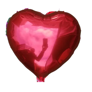 Set 24 Globos Amor Corazón Liso Y Corazón Hueco c/varas 