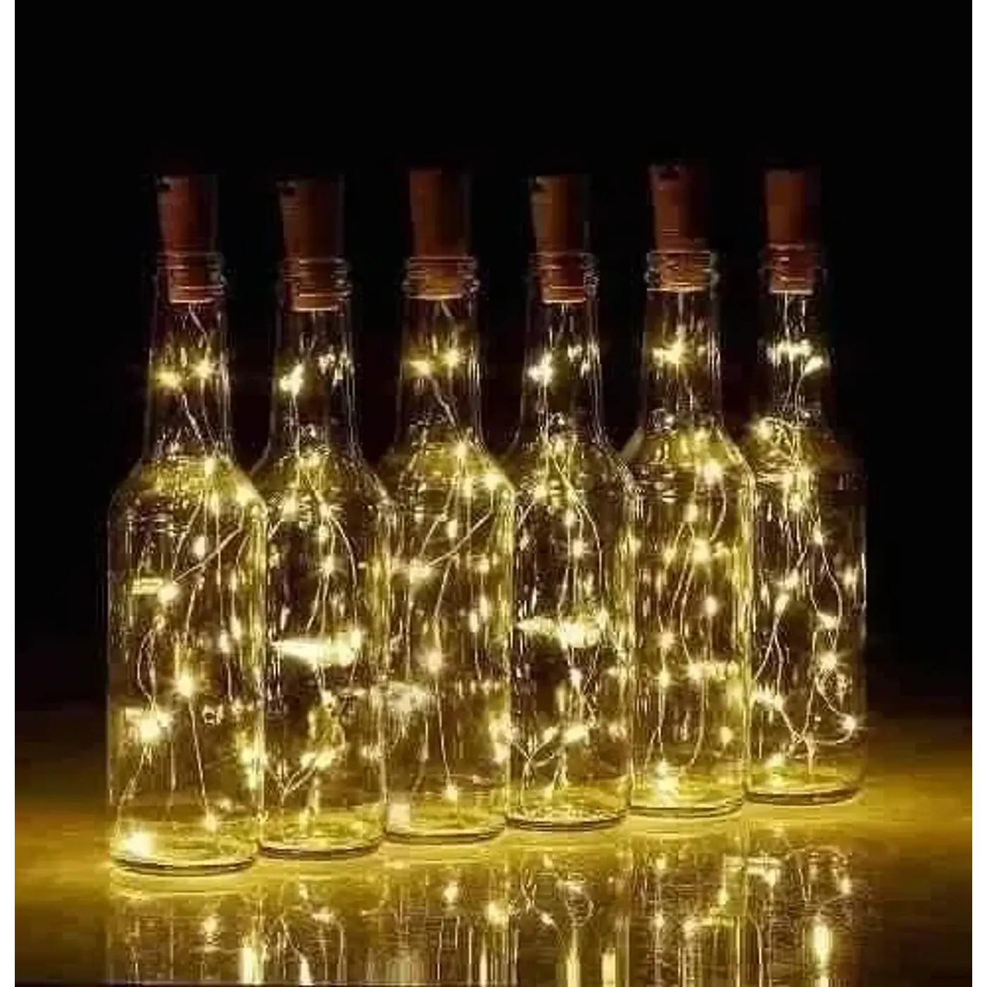 Corcho luces led alambre decoración 6