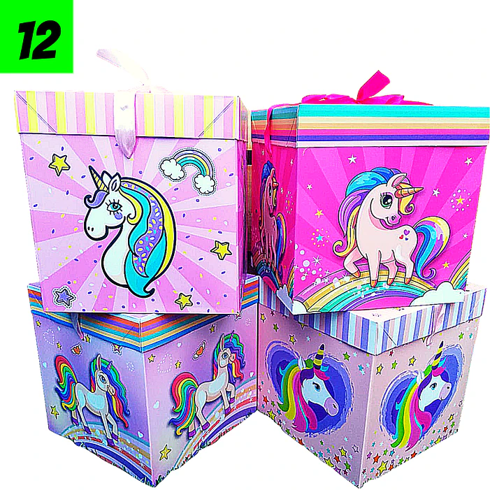 12 Cajas niñas y niños 15 cm 2