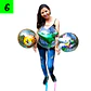 6 Globos Burbujas Led Doble Animales 1.20 Mt  - Miniatura 1