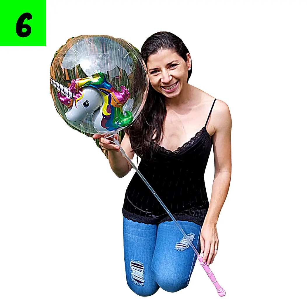 6 Globos Burbujas Led Doble Animales 1.20 Mt  2