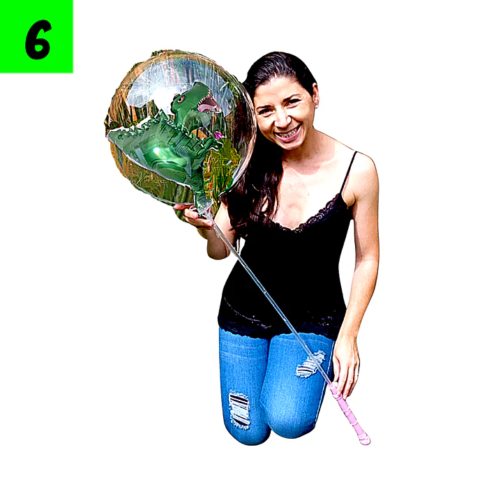 6 Globos Burbujas Led Doble Animales 1.20 Mt  3