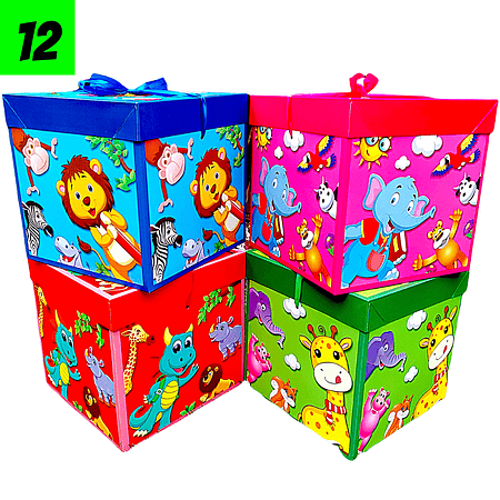 12 Cajas regalos Cumpleaños (12 Diseños BONI IMPORT.)