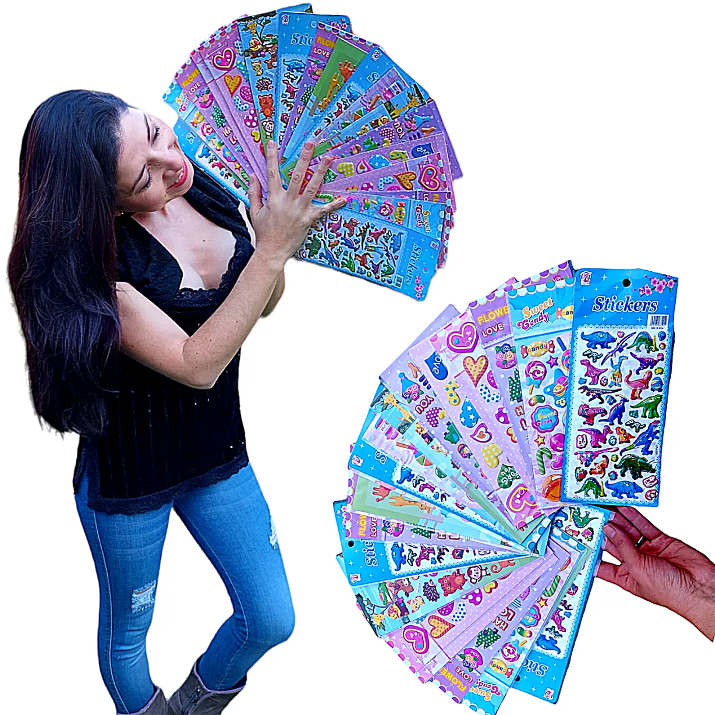 12 Laminas De Stickers Surtidas 1