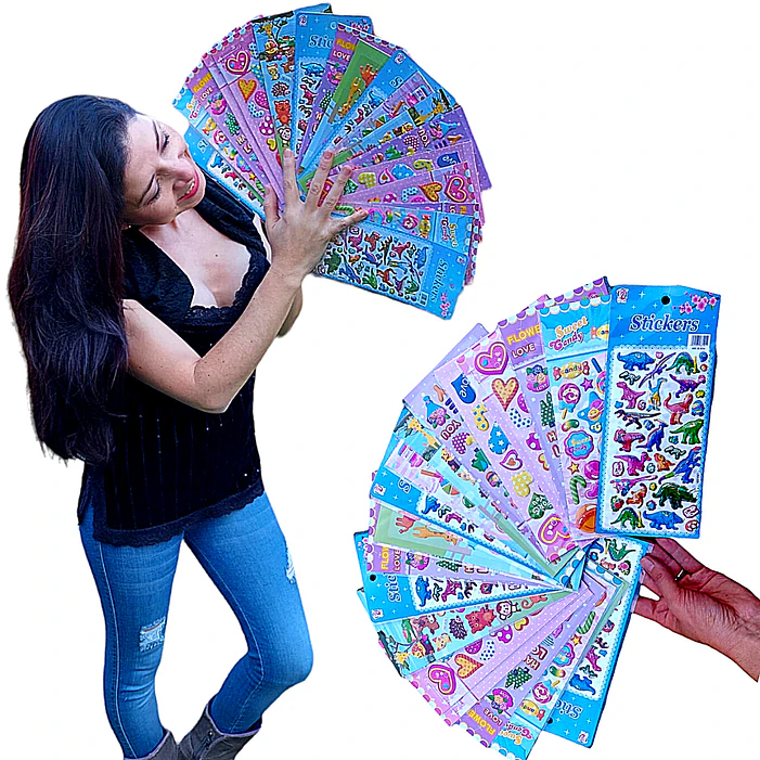 12 Laminas De Stickers Surtidas 1