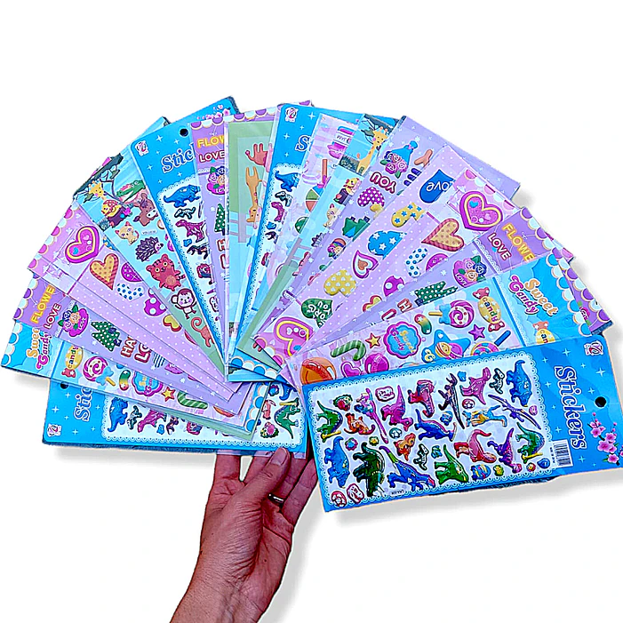 12 Laminas De Stickers Surtidas 2