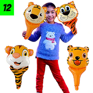 12 Globos mazo animales 42 cm