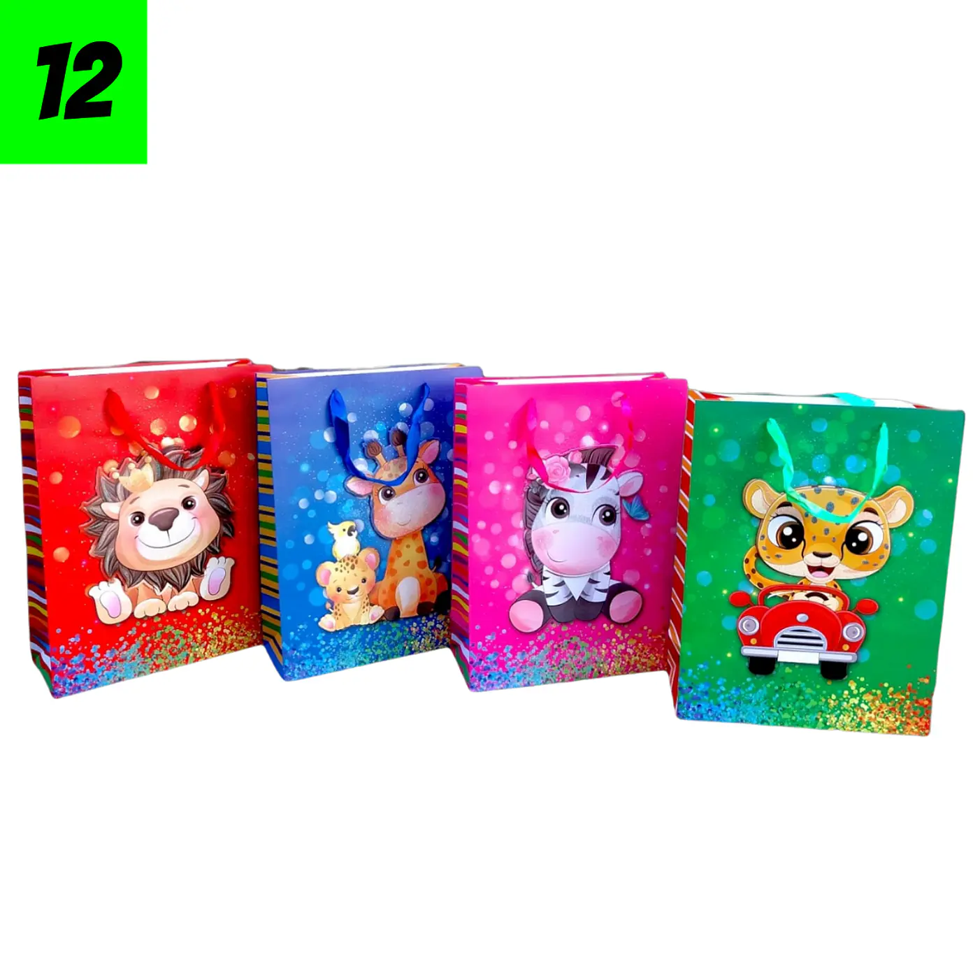 12 Bolsas Animales Zoo 40 cm 2