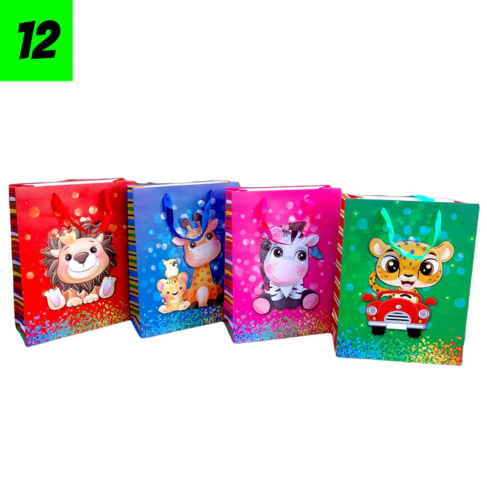 12 Bolsas Animales Zoo 40 cm 2