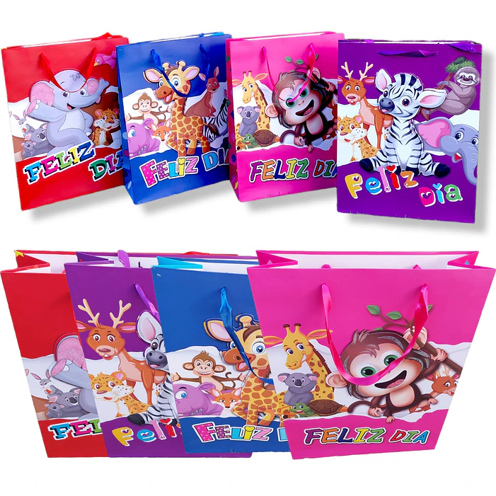12 Bolsas Animales Zoo 40 cm 3