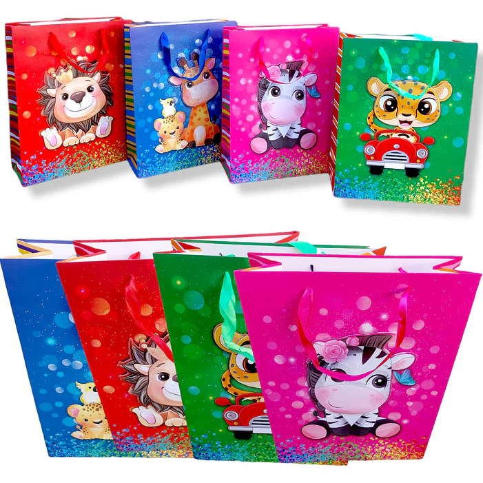 12 Bolsas Animales Zoo 40 cm 4