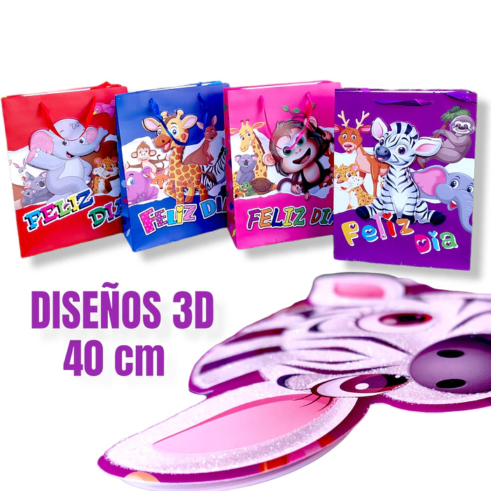 12 Bolsas Animales Zoo 40 cm 5