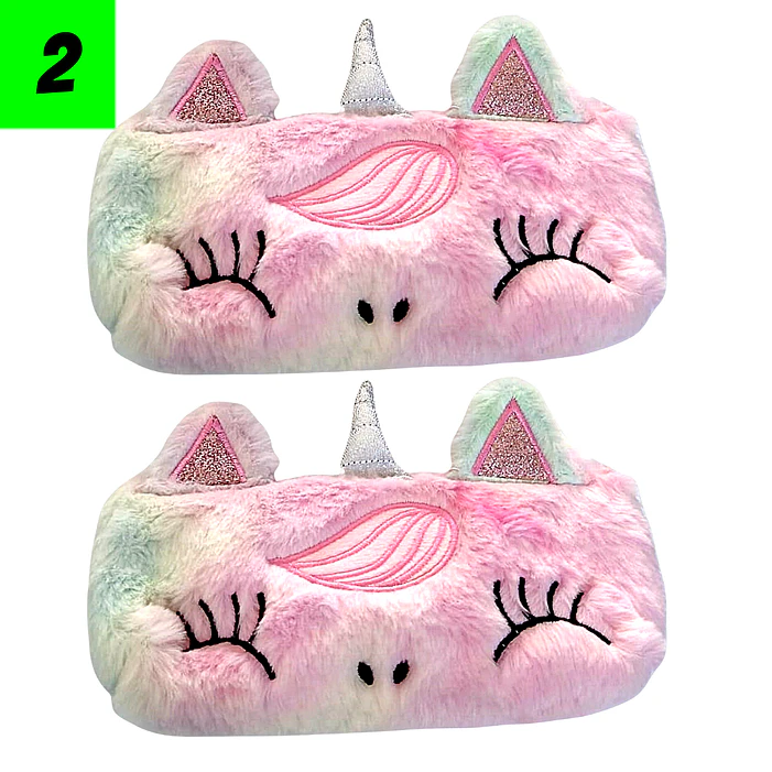 Set 2 Estuches Unicornio Felpa  1