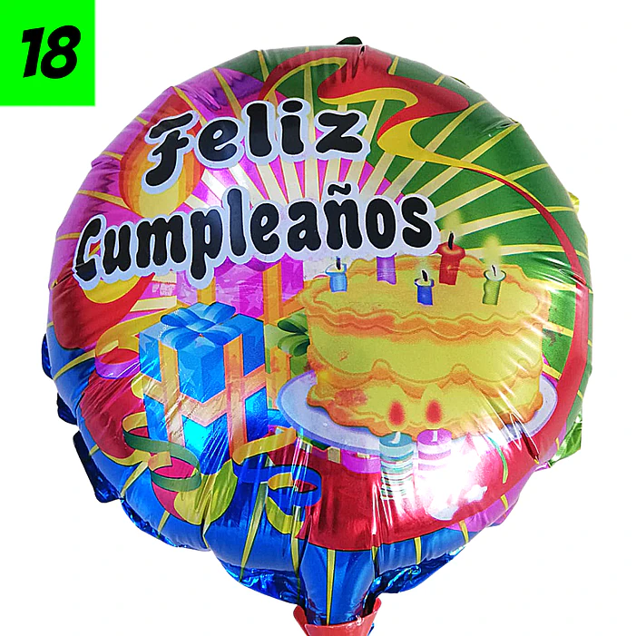 18 Globos Cumpleaños 20 cm 3