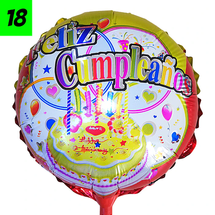 18 Globos Cumpleaños 20 cm 4