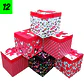 12 Cajas Diseño Corazones 22 cm  - Miniatura 1