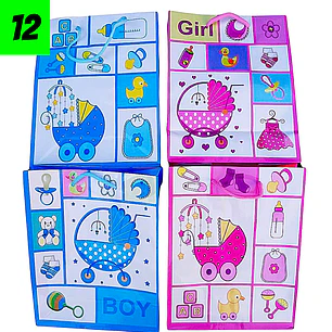 12 Bolsas Baby Shower 24 cm