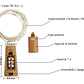 3 Corcho luces led alambre decoración  - Miniatura 3