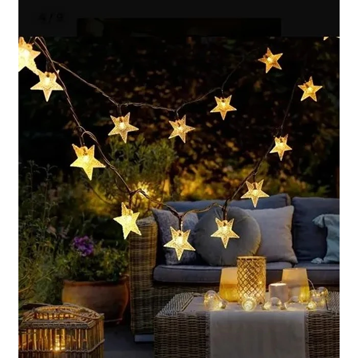 Luz solar estrellas 30 led 6mt 2