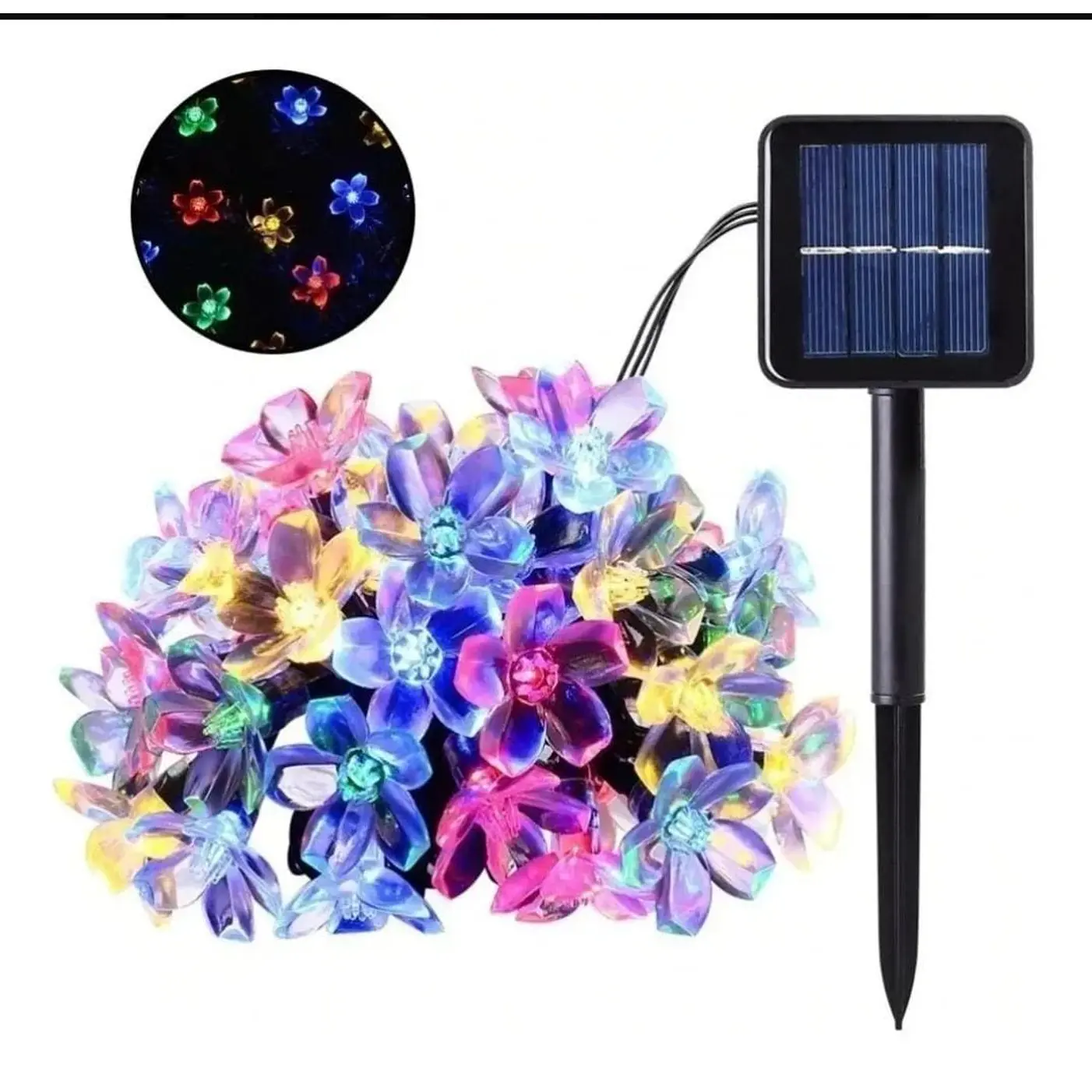 Luz Solar Flores 30 Led 6 Metros 2