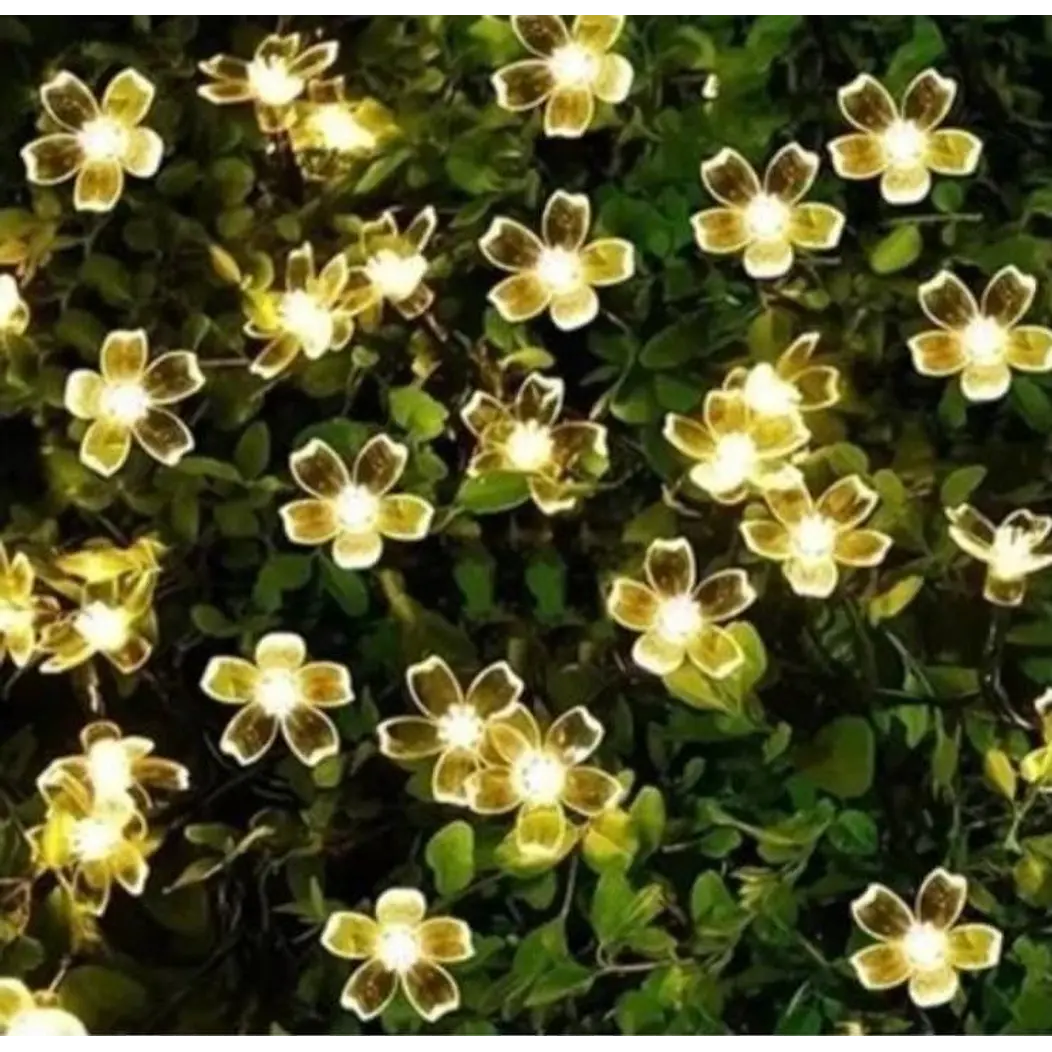 Luz Solar Flores 30 Led 6 Metros 1