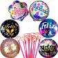 12 Globos Feliz Día 6 Diseños INCLUYE VARAS   - Miniatura 2