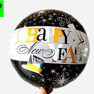 12 Globos happy new year 45 cm