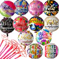 Pack 12 globos cumpleaños 12 diseños c/varas (N1) - Miniatura 4
