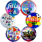 12 Globos Feliz Día 6 diseños NO INCLUYE VARAS  (Importacion) - Miniatura 1