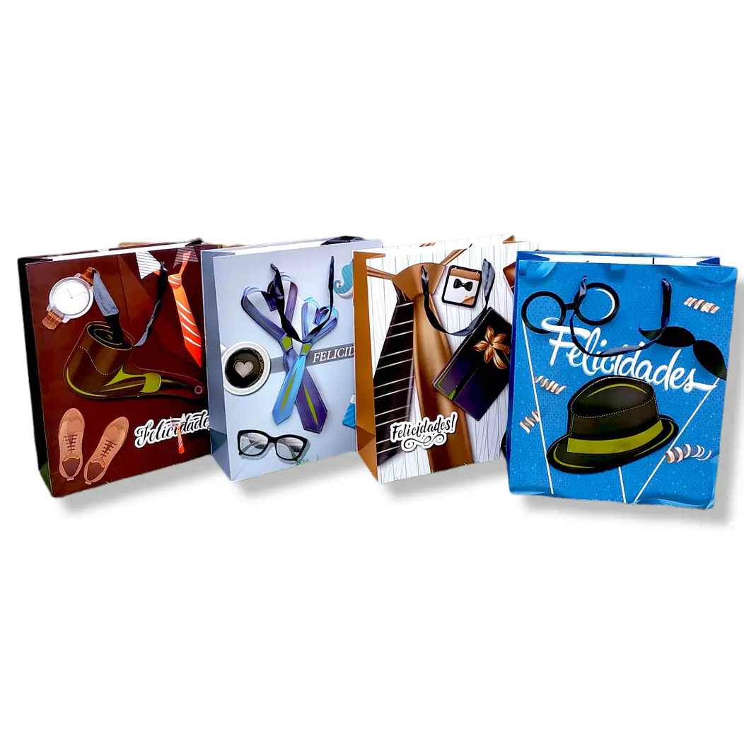 12 Bolsas de Regalos Premium 3D Feliz Día 40 cm  7