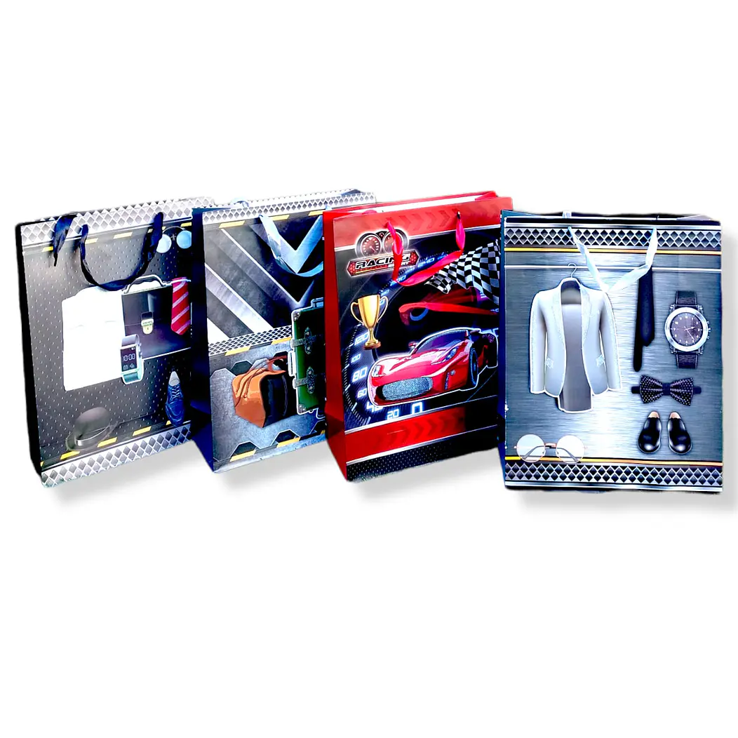 12 Bolsas de Regalos Premium 3D Feliz Día 40 cm  8