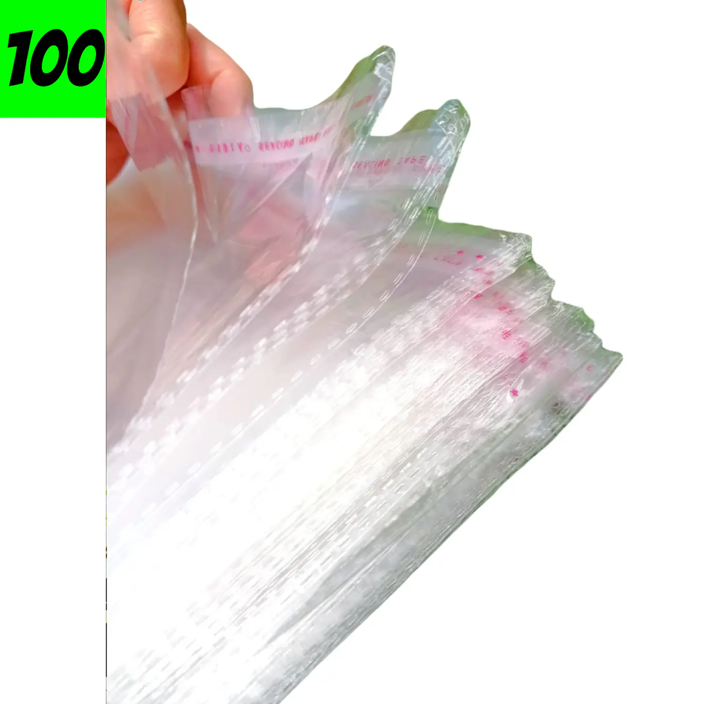 Set 100 Bolsas de Celofán 20x30 cm CIERRE ADHESIVO 3