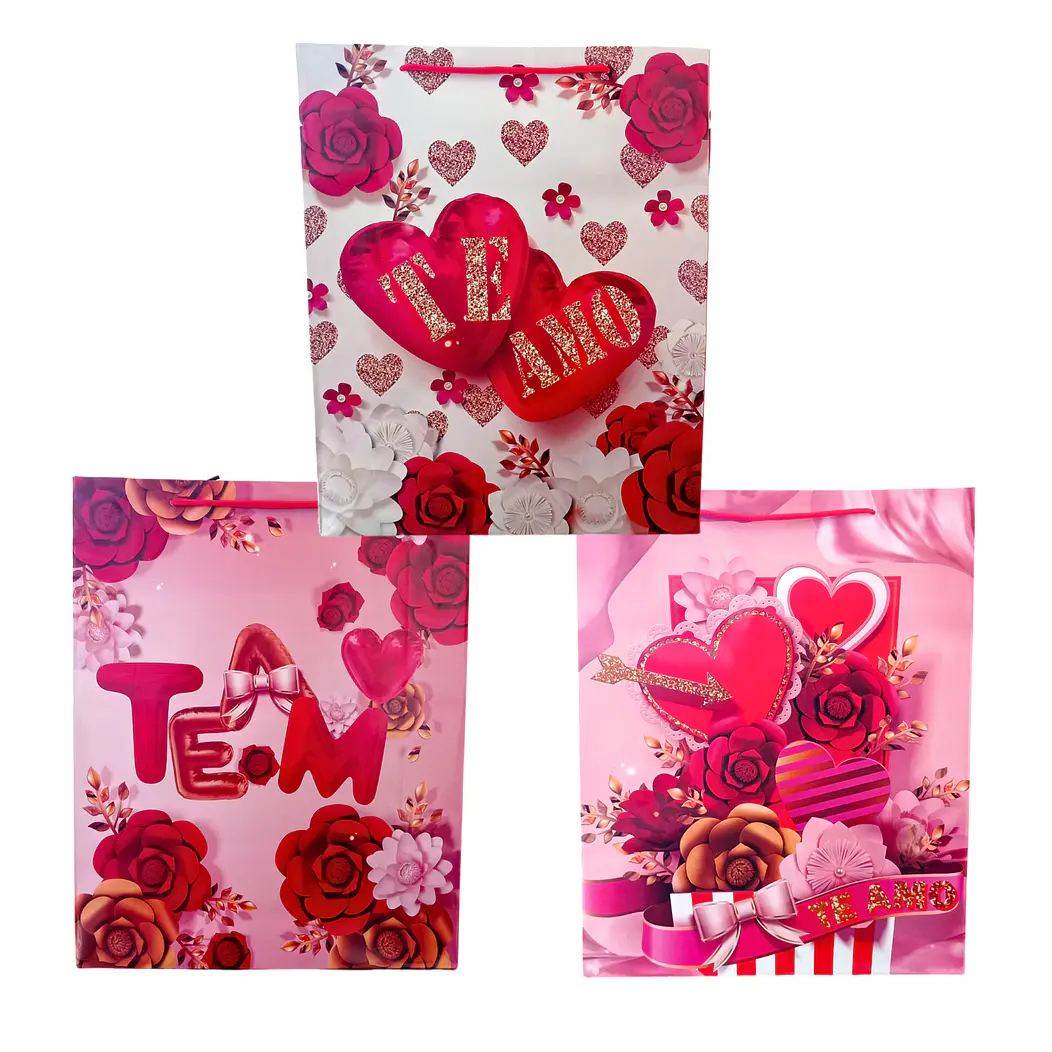 12 Bolsas Lisas Te Amo 40 cm 3