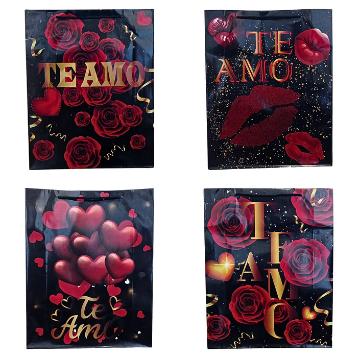 12 Bolsas Lisas Te Amo 40 cm 6
