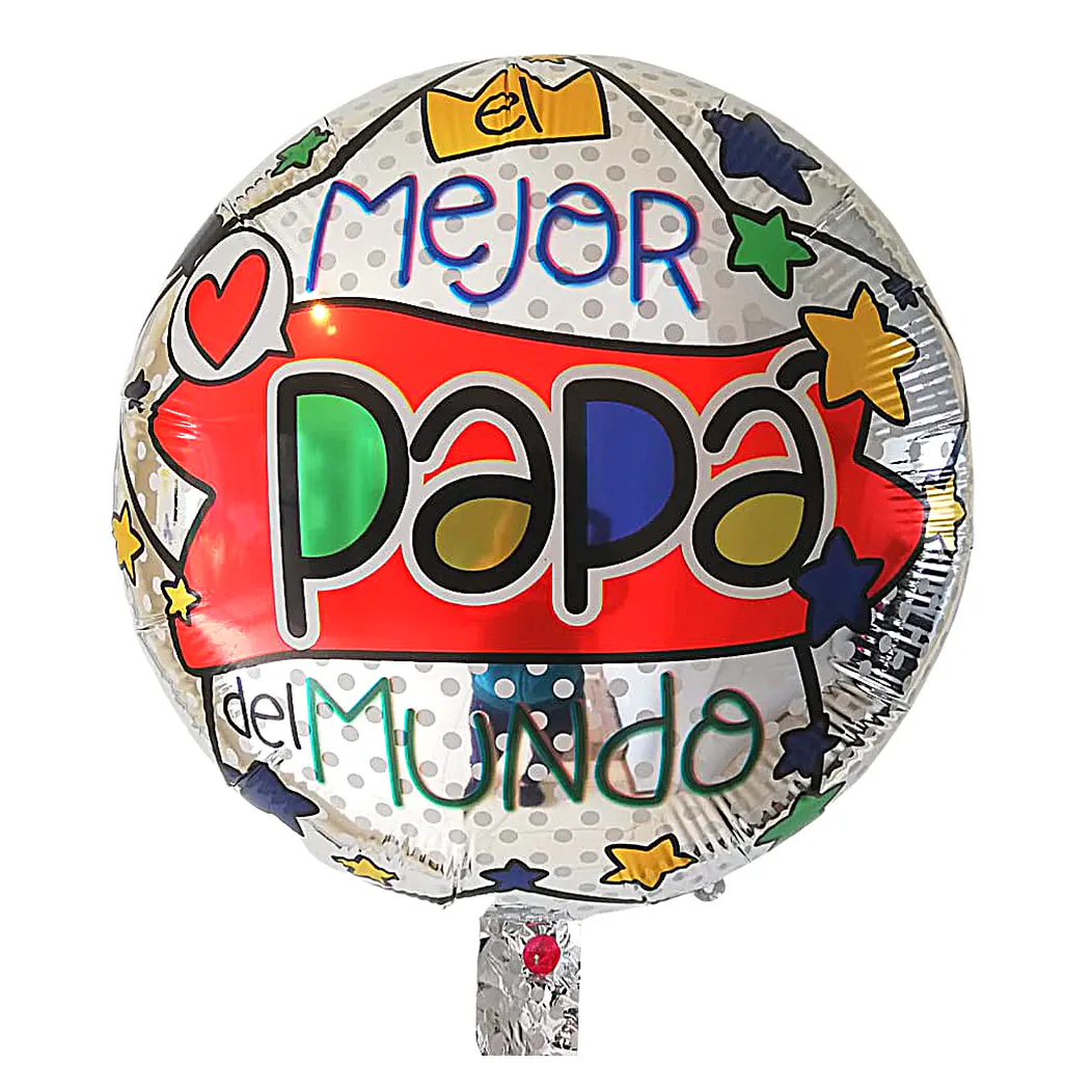 24 Globos día del padre metálicos 45 cm con varillas 8