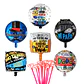 12 Globos día del padre metálicos 45 cm con varillas - Miniatura 1