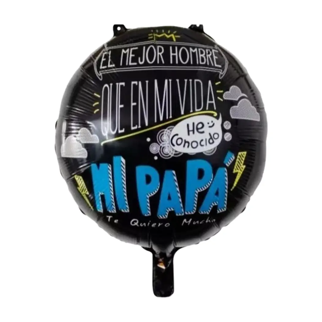 12 Globos día del padre metálicos 45 cm con varillas 7