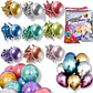 50 Globos Cromados Látex R12 30 cm Variedad De Colores - Miniatura 1